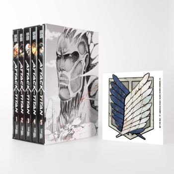 Manga: Attack on Titan, Bände 1-5 im Sammelschuber mit Extra